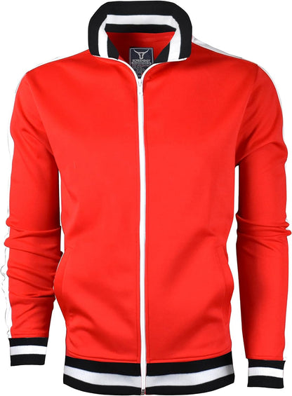 Men's Urban Hip Hop Premium Track Jacket - Slim Fit with Side Taping Sportswear