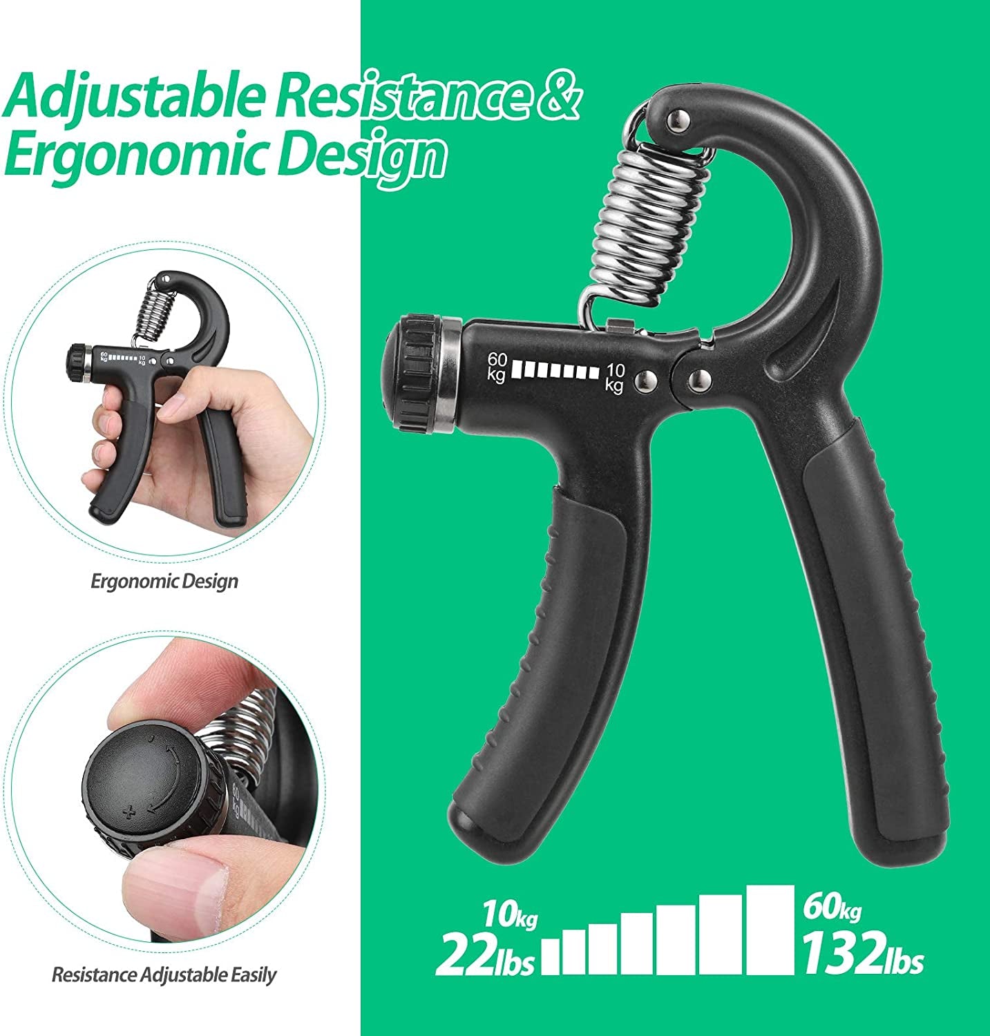 Adjustable Grip Strength Trainer for Enhanced Forearm Strength - Ideal for Musicians and Athletes