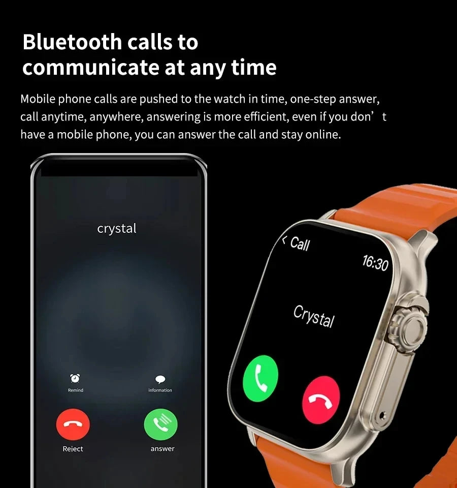 2026 Men's Smart Watch with 2.01-Inch HD Display, Bluetooth Calling, Health and Fitness Tracking, Multi-Sport Modes for Android and iOS