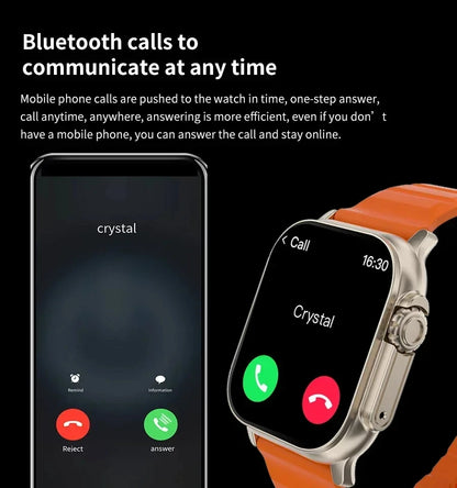 2026 Men's Smart Watch with 2.01-Inch HD Display, Bluetooth Calling, Health and Fitness Tracking, Multi-Sport Modes for Android and iOS