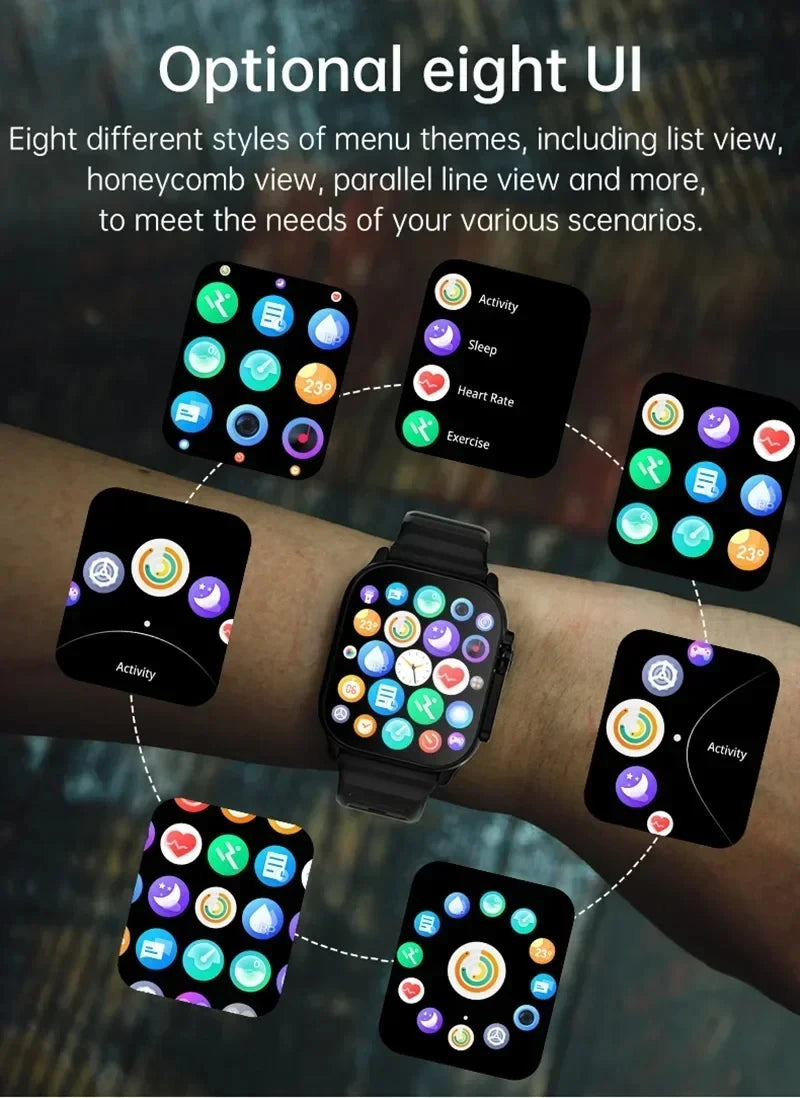 2026 Men's Smart Watch with 2.01-Inch HD Display, Bluetooth Calling, Health and Fitness Tracking, Multi-Sport Modes for Android and iOS