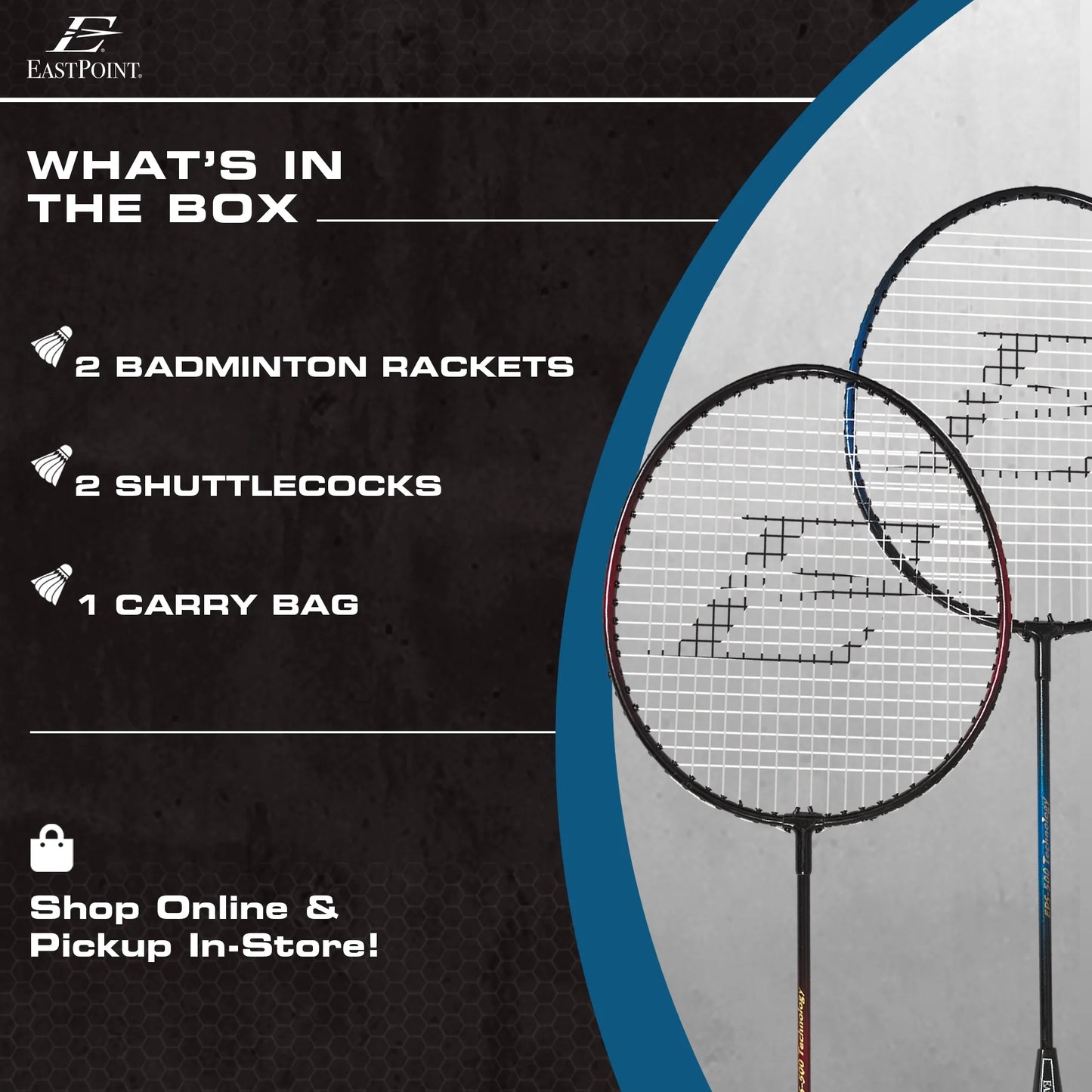 Professional 2-Player Badminton Racket Set with Steel Shafts and 2 Shuttlecock Birdies