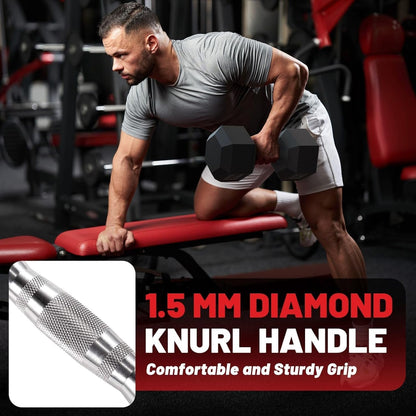 HEX Dumbbell Set (2.5-125 lbs) - Rubber Encased Weights for Home Gym, Ideal for Strength Training for Both Men and Women