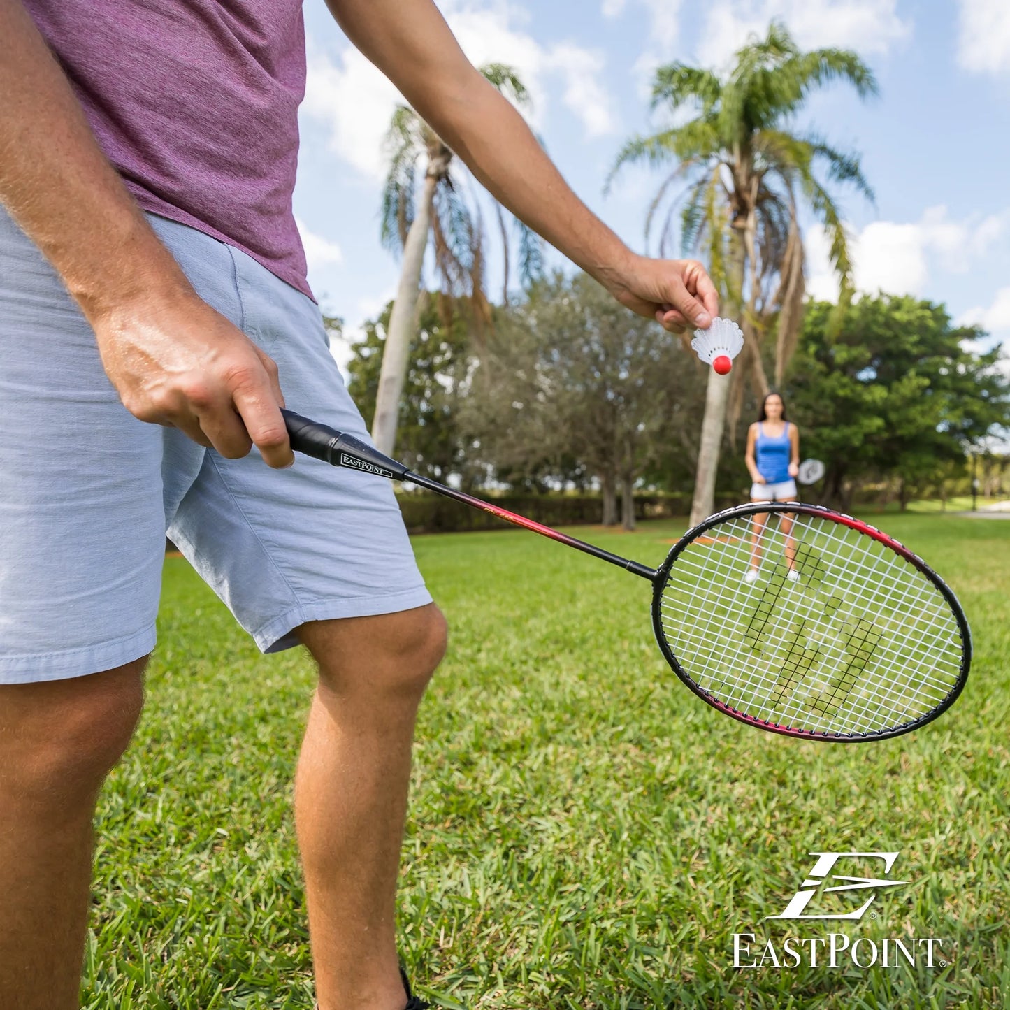 Professional 2-Player Badminton Racket Set with Steel Shafts and 2 Shuttlecock Birdies