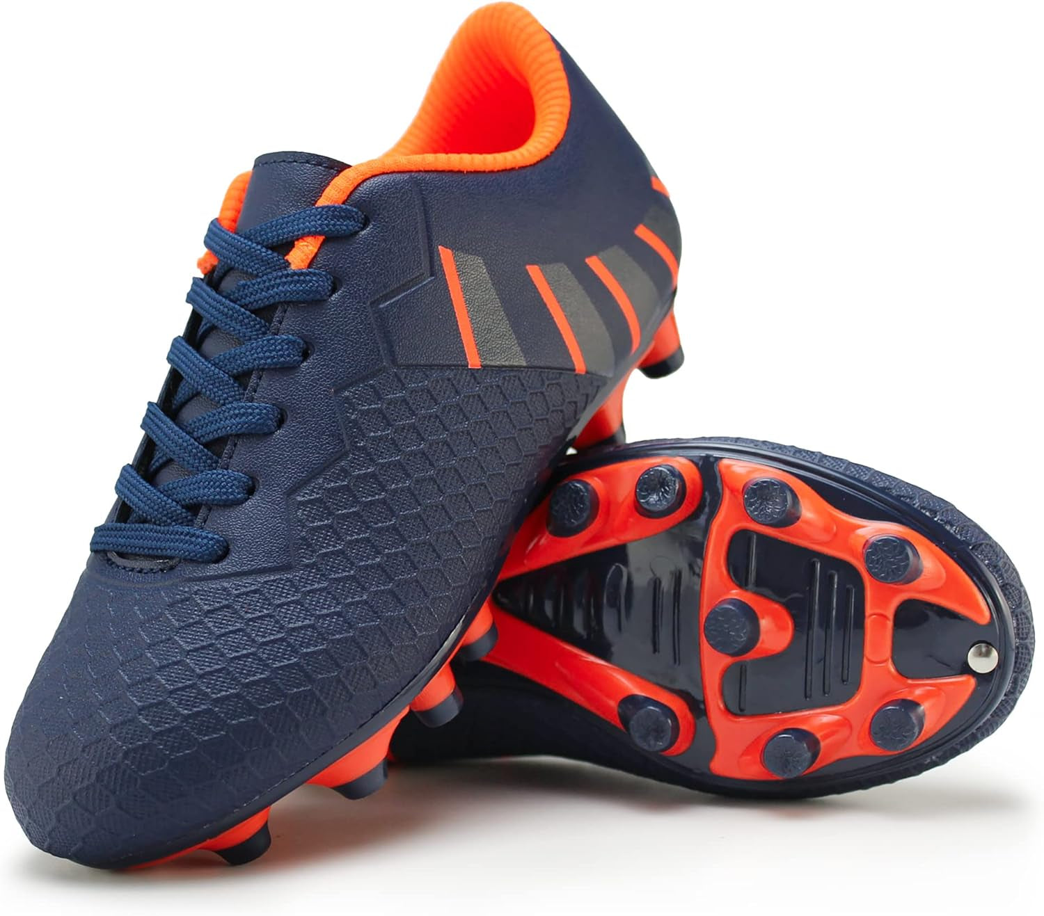 Children's Outdoor Soccer Cleats for Firm Ground - Comfortable Athletic Footwear (Toddler/Little Kid/Big Kid)
