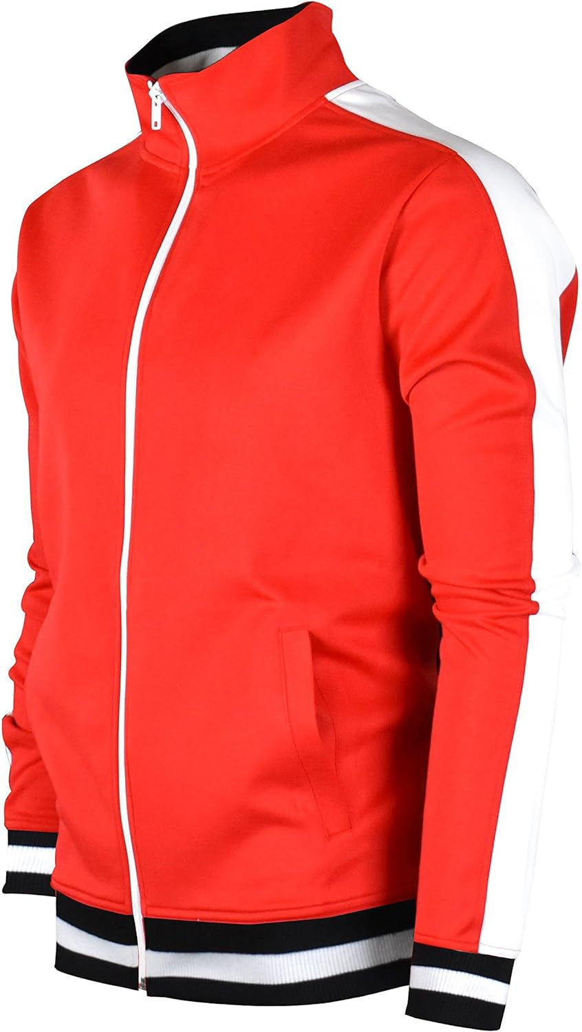 Men's Urban Hip Hop Premium Track Jacket - Slim Fit with Side Taping Sportswear