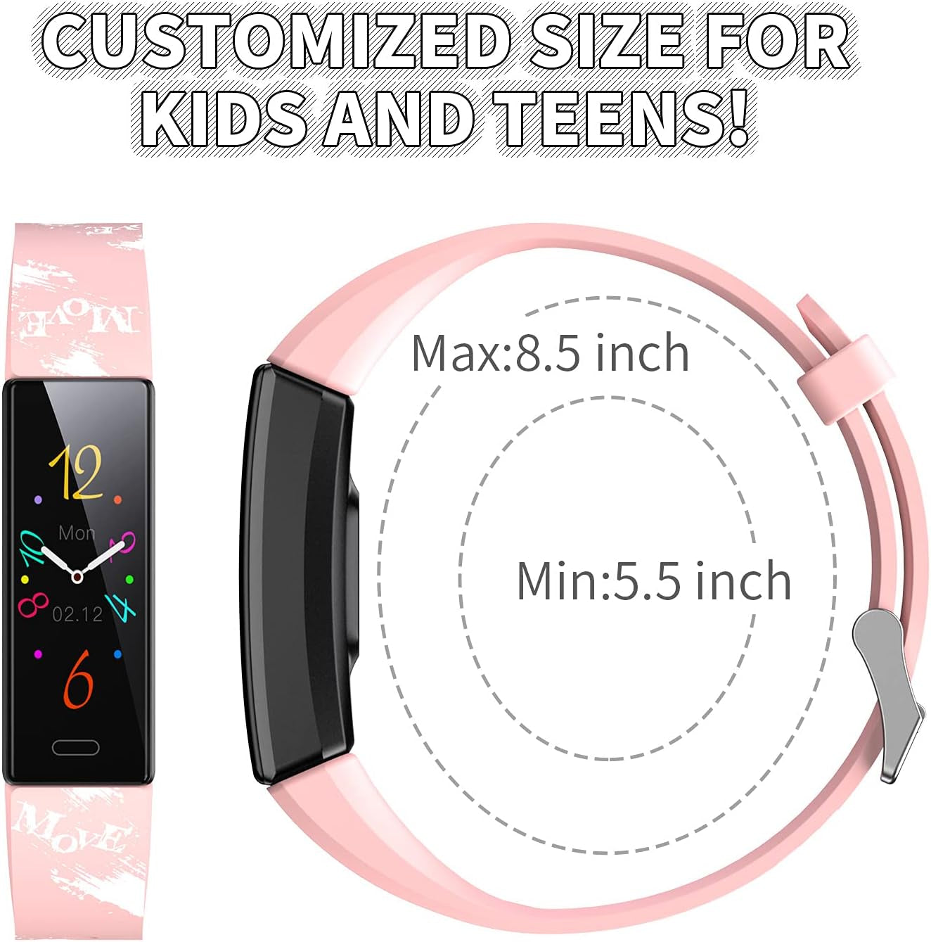 Children's Fitness Tracker Smart Watch - IP68 Waterproof Activity Monitor with Pedometer, Stopwatch, and 11 Sport Modes for Ages 6-16