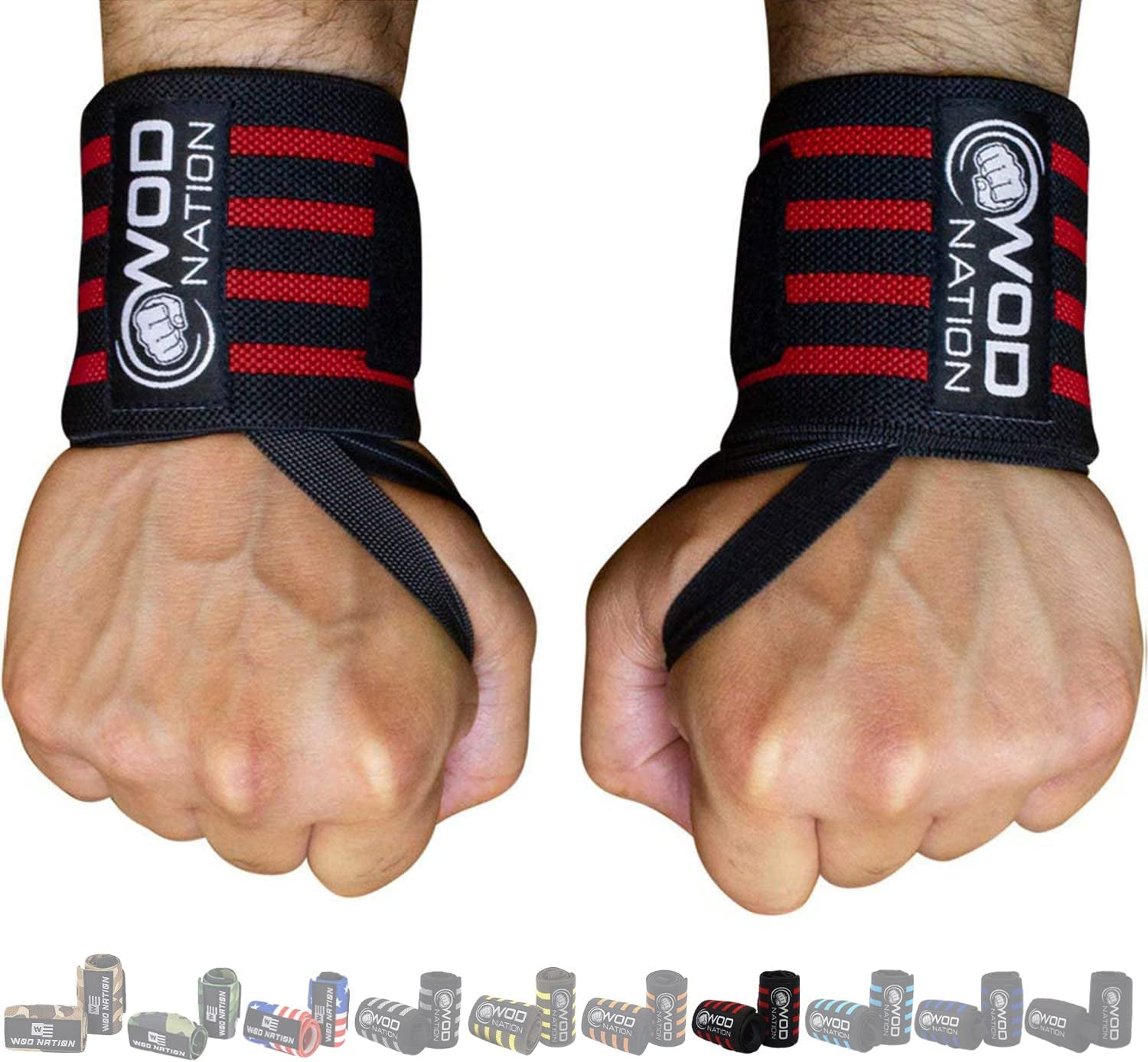 Wrist Wraps for Weightlifting and Strength Training - Professional Gym Straps with Thumb Loop for Men and Women