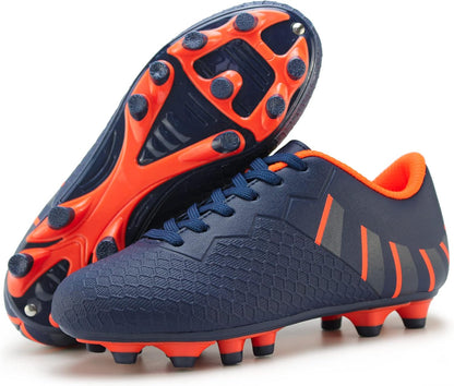 Children's Outdoor Soccer Cleats for Firm Ground - Comfortable Athletic Footwear (Toddler/Little Kid/Big Kid)
